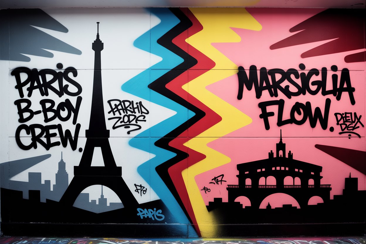 Hip Hop Parigi vs Marsiglia - Rap Francese Immagine di Copertina