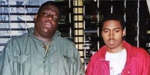 Nas e The Notorious B.I.G. insieme, due icone del rap East Coast anni 90
