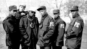 I Public Enemy, foto promozionale del gruppo Hip Hop di Long Island