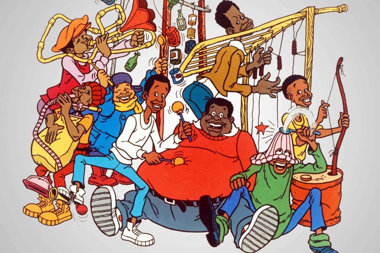 Fat Albert and the Cosby Kids, locandina animata del cartoon CBS 1972 con il protagonista e la Junkyard Gang