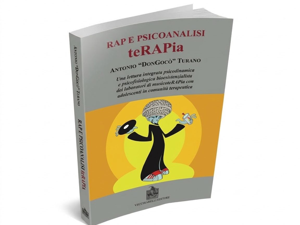 Dongoco Rap Psicoanalisi Terapia Cover 2026 Copertina del libro Rap e Psicoanalisi teRAPia di Antonio DonGocò Turano