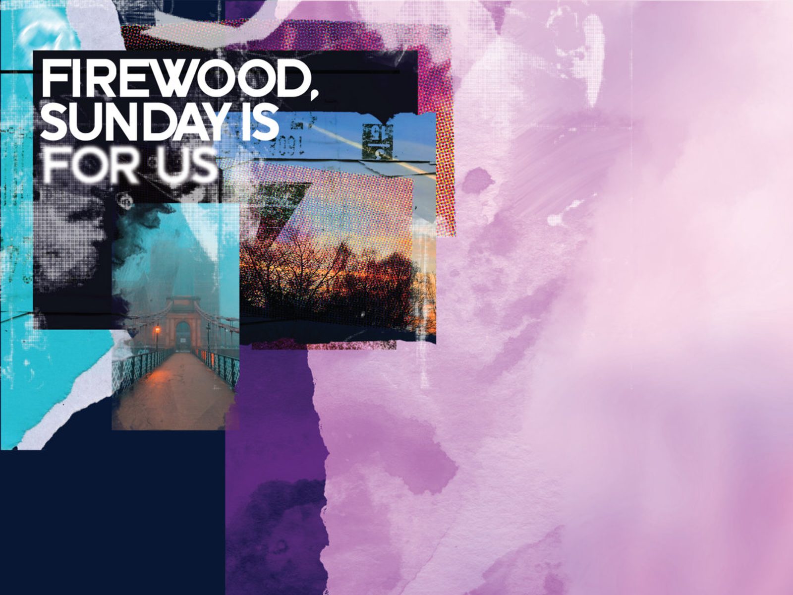 Buhduzit Firewood Sunday Is For Us Copertina Album Ambient Idm 2026 Copertina di Firewood, Sunday is for Us di Buhduzit, collage con ponte nella nebbia e tramonto