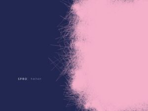 Copertina di Haihat di SPRO, grafica rosa su sfondo blu notte
